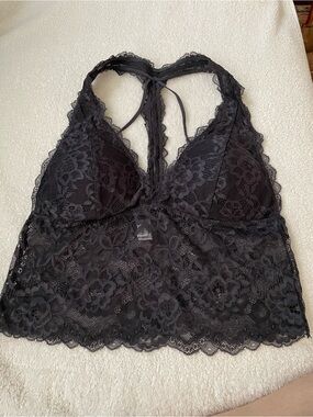 Wishlist Black Lace Halter Bralette